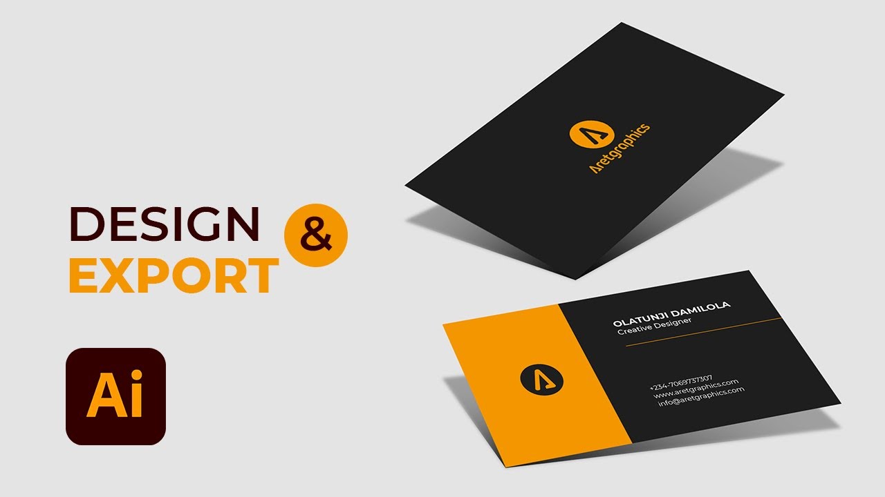 How to design and export a professional business card in illustrator