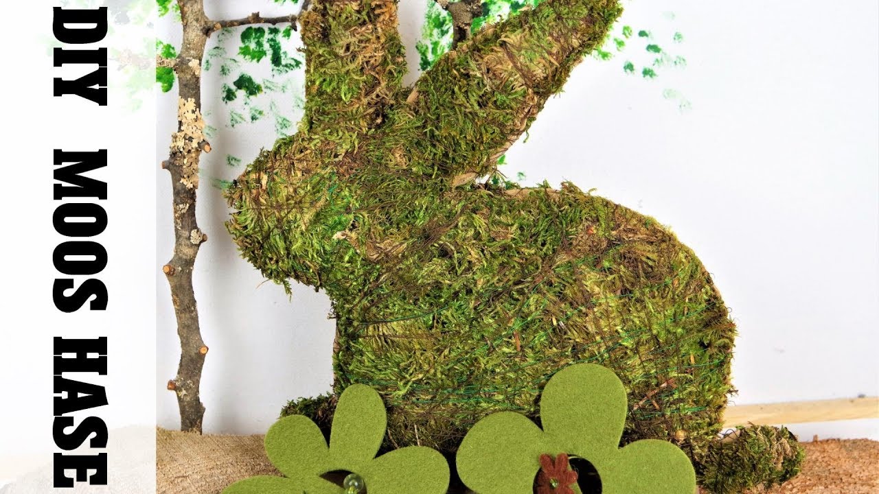 DIY:  MOOS HASE - basteln mit Moos - Hase im NATURLOOK