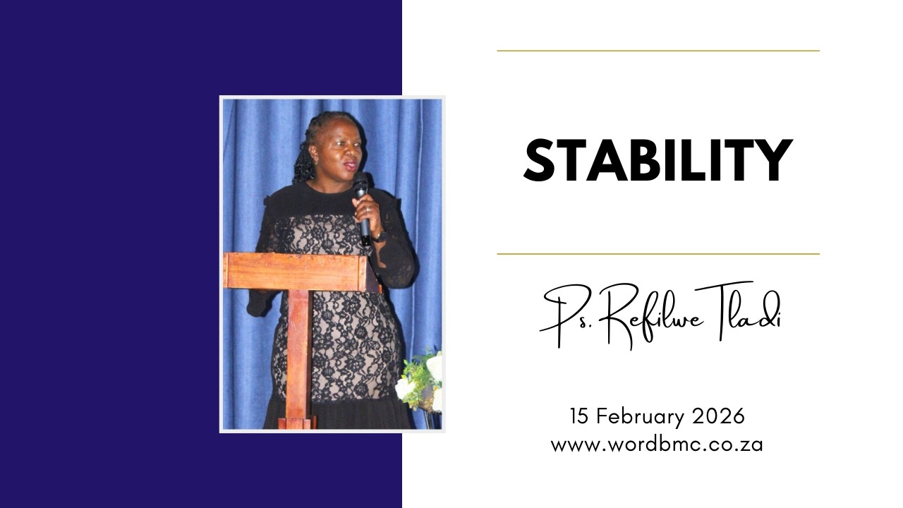 Sunday Service 15 Feb 26 - Ps R tladi
