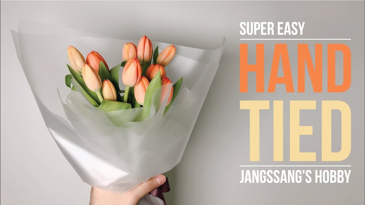 가장 쉬운 망고 튤립 꽃다발 만들기 / 튤립 핸드타이드 1편 / Korean Style Tulip Handtied [장상 플라워]