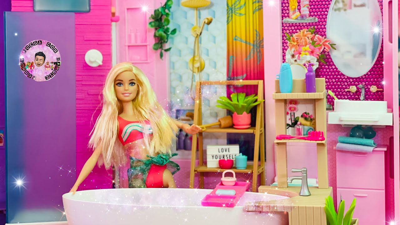 Barbie set de juego de baño con burbujas unboxing