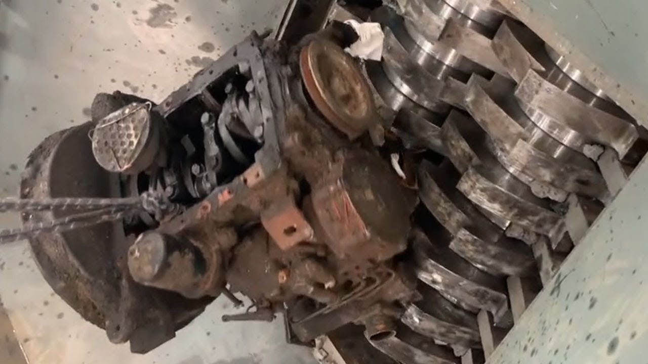 Fast Crushing & Shredding Vehicles And Diesel Engine Items With Biggest Monster Shredder