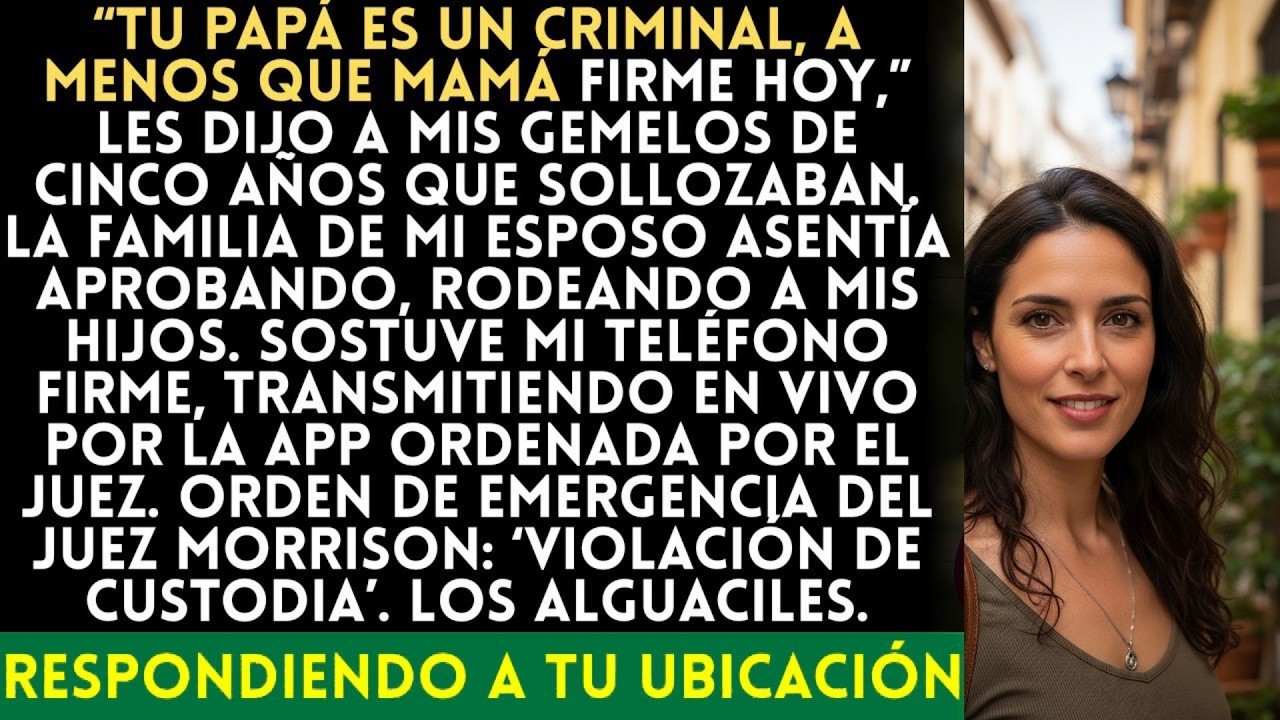 Mi suegra les dijo a mis gemelos  ‘Papá va a la cárcel’ si no transfería mis bienes —El tribuna
