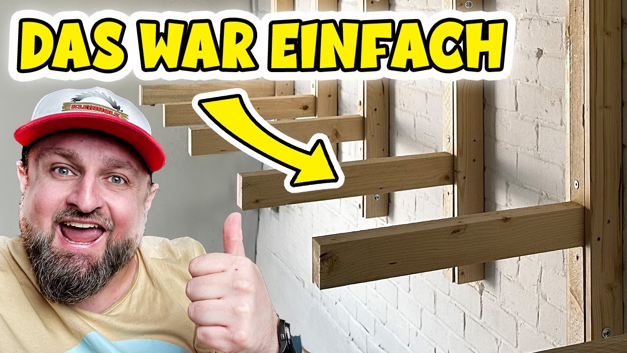 XXL KRAGARM Regal mit EINFACHSTEM Werkzeug selber bauen - trägt mehrere 100 Kilogramm