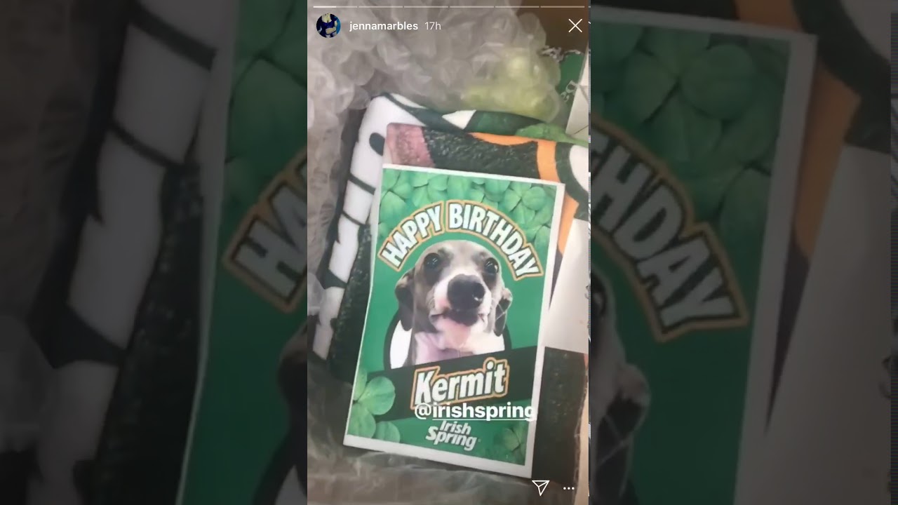 Irish Spring прислали Jenna Marbles подарок для Kermit