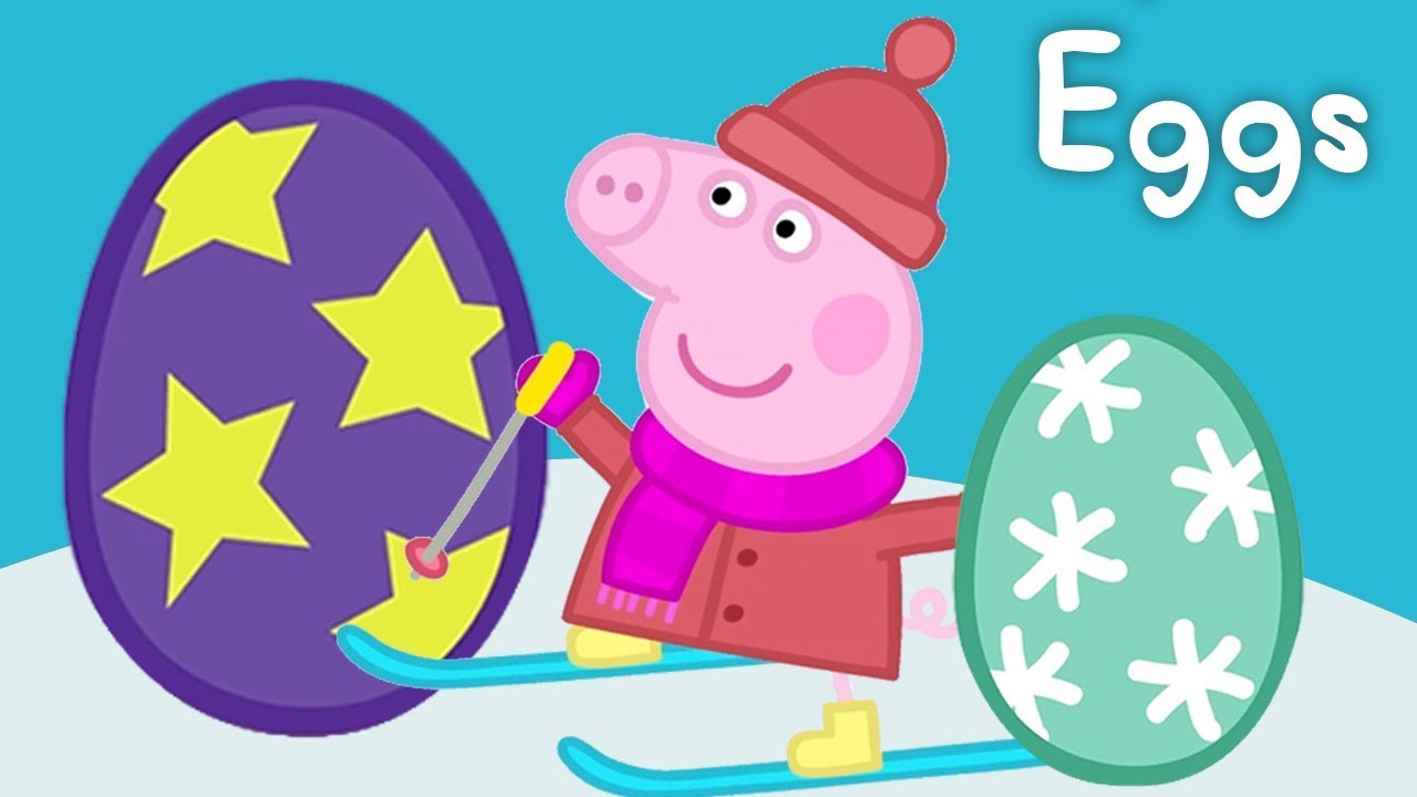 Peppa Pig - Surprise Eggs! Colouring Peppa Pig Family - Learning with Peppa Pig