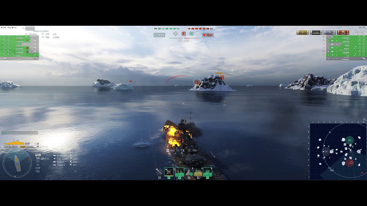 #0046 Let's play   World of Warships Gro&szlig;er Kurf&uuml;rst ranked silver Tops&Flops Shadow Cloud Gaming