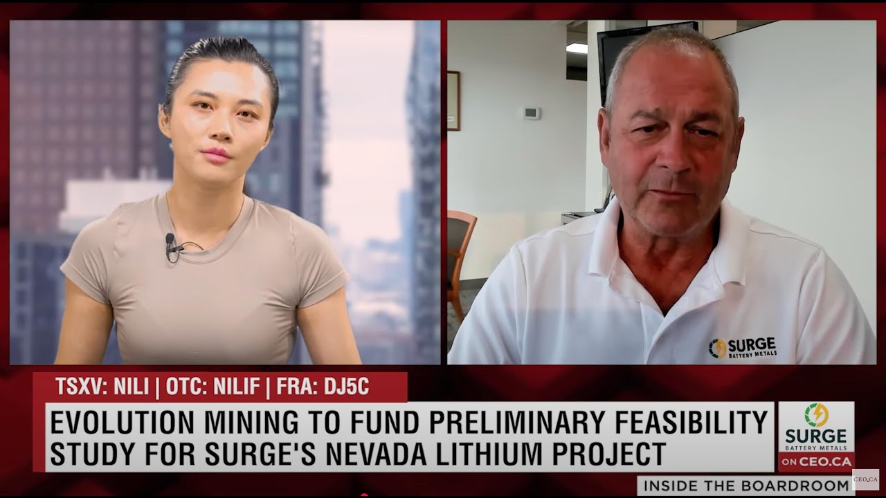 Surge Battery Metals приглашает Evolution Mining в качестве партнёра для литиевого проекта в Неваде