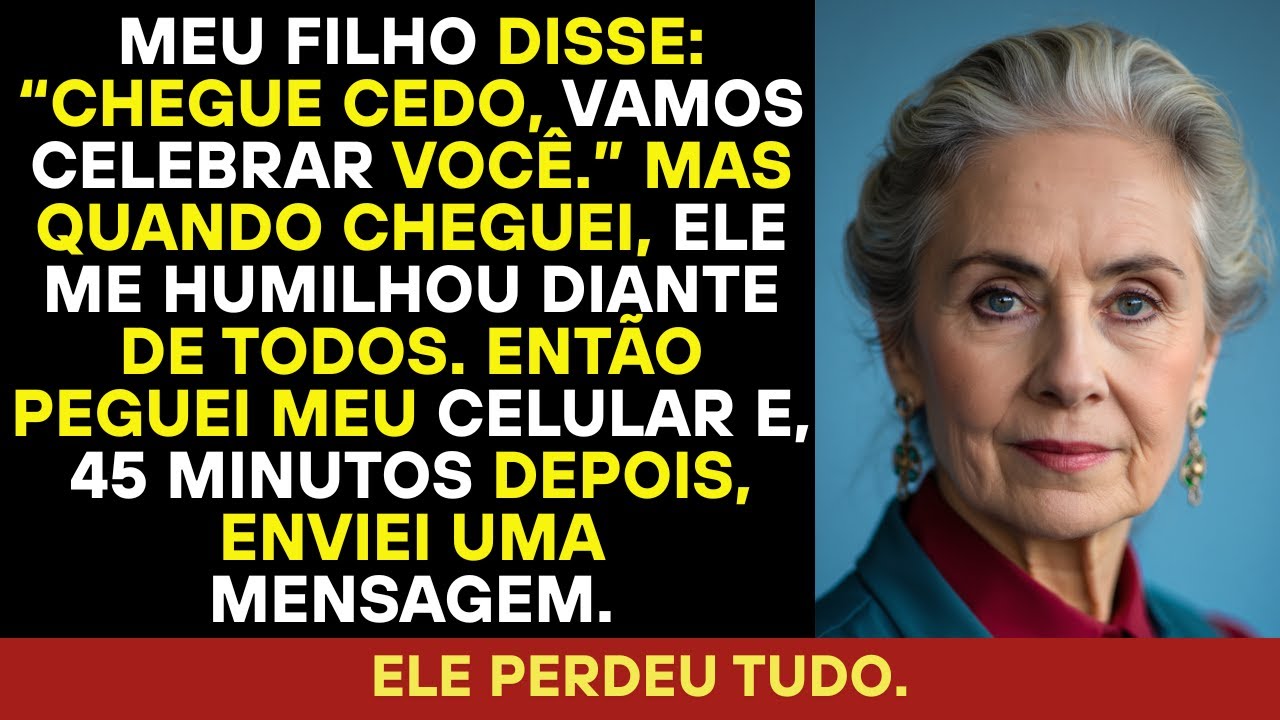 Meu filho disse “Venha cedo, vamos te celebrar.” Mas quando cheguei, tudo estava vazio.