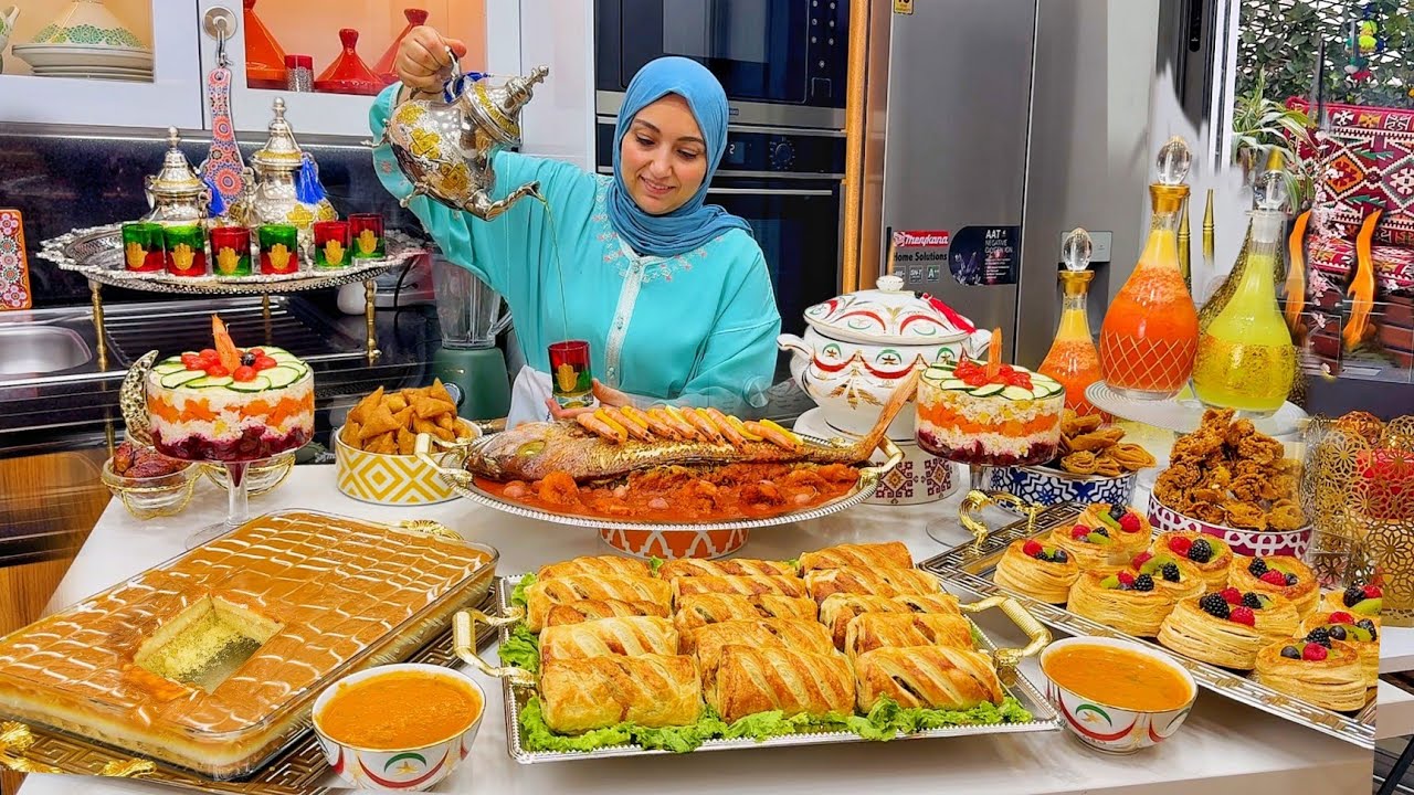 فطور ليوم مكيخطى حتى دار شهيوات مالح الحلو عجين واحد مقرمش مورق حوتة معمرة بالشعرية كيكة تركية كرامي