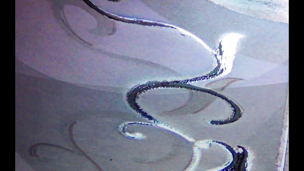 Flourish Stencil with Gloss spray and Posca  +free stock images