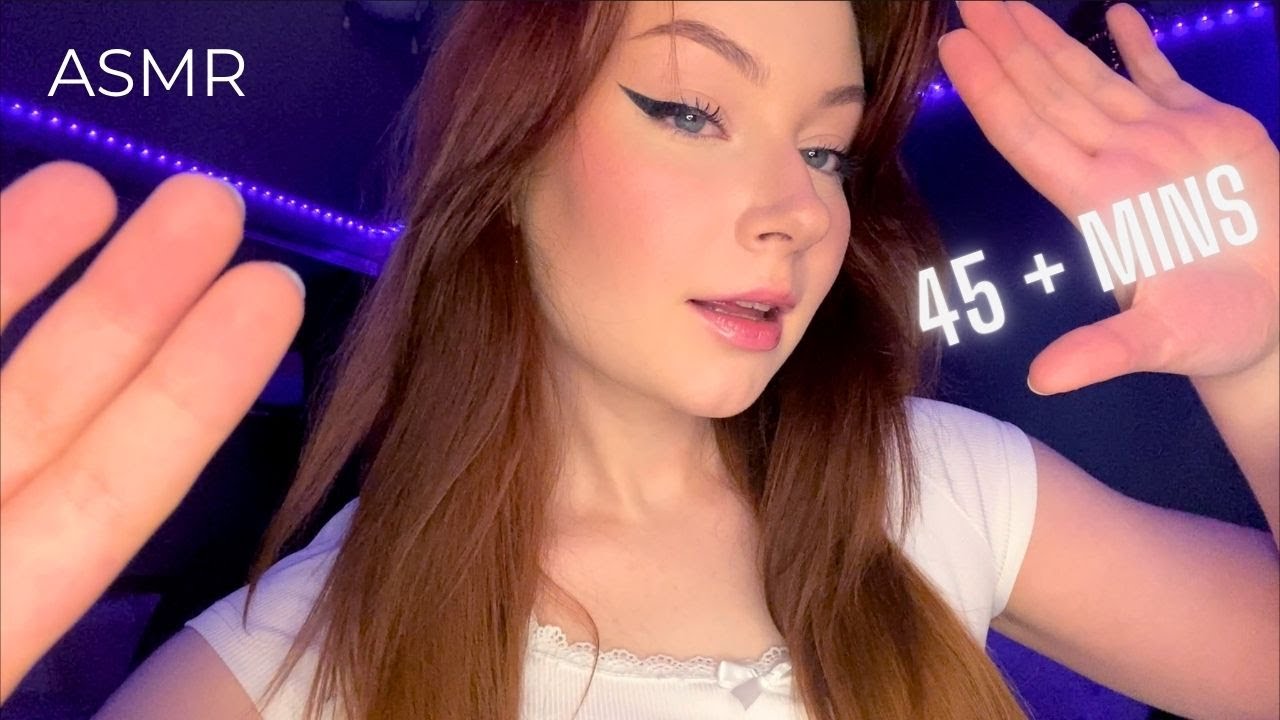 ASMR 45+ MINS OF HAND SOUNDS, SNAPPING AND FINGER FLUTTERS (Whispered, Mouth Sounds)