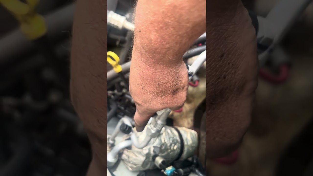 2003 Silverado AC compressor removal.