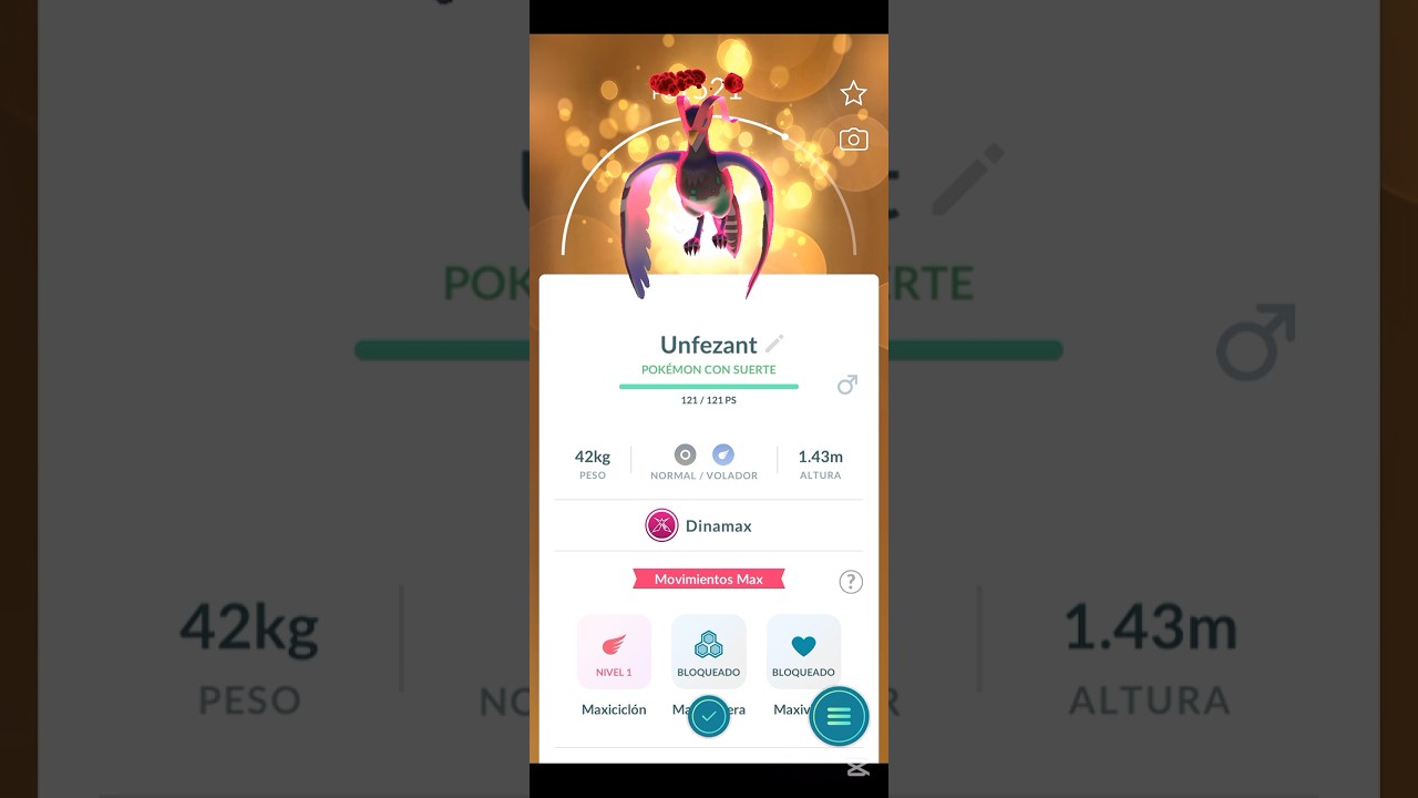 💥Evolucionando a Unfezant Dynamax en Pok&eacute;mon Go💥 #PokemonGo #pok&eacute;mon #shorts