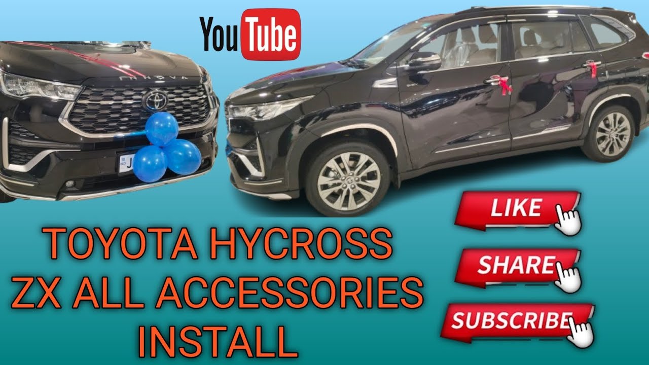 Toyota Innova Hycross ZX model All accessories install #shriteecaraccessories #toyota #hycross 