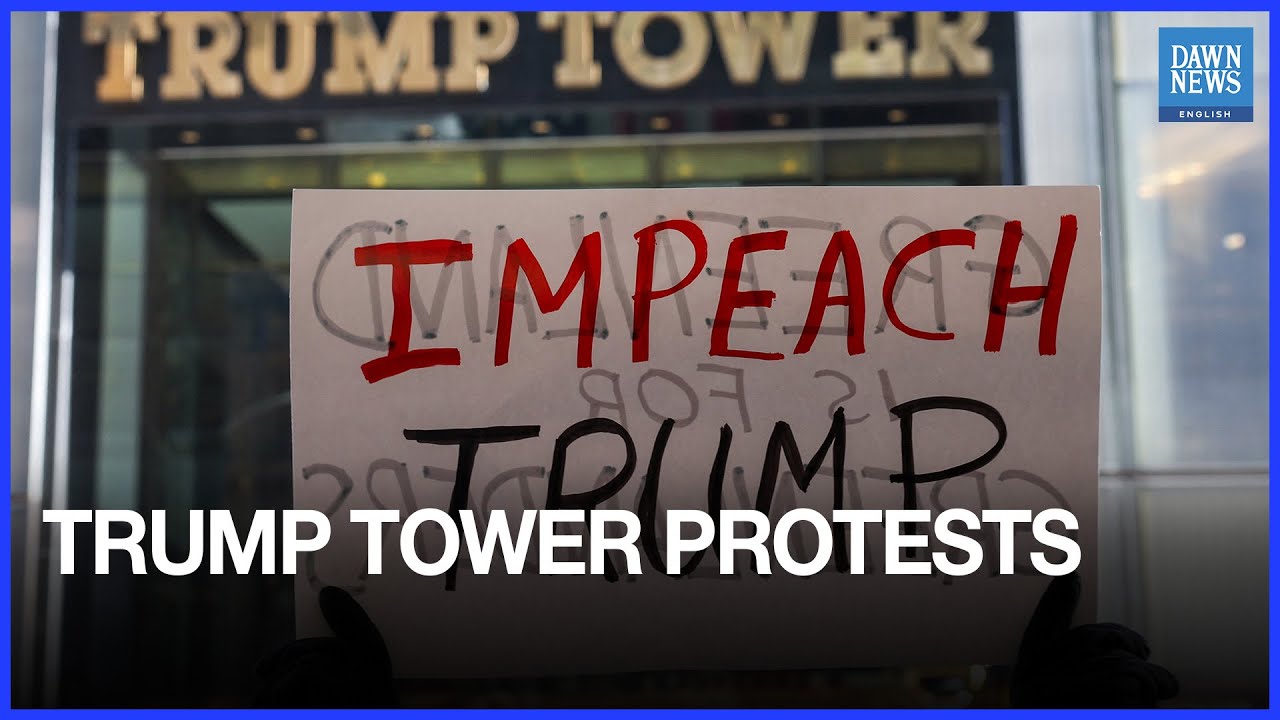 'Impeach Him': Trump Tower Protest Marks One Year of Trump’s Return to Power | Dawn News English