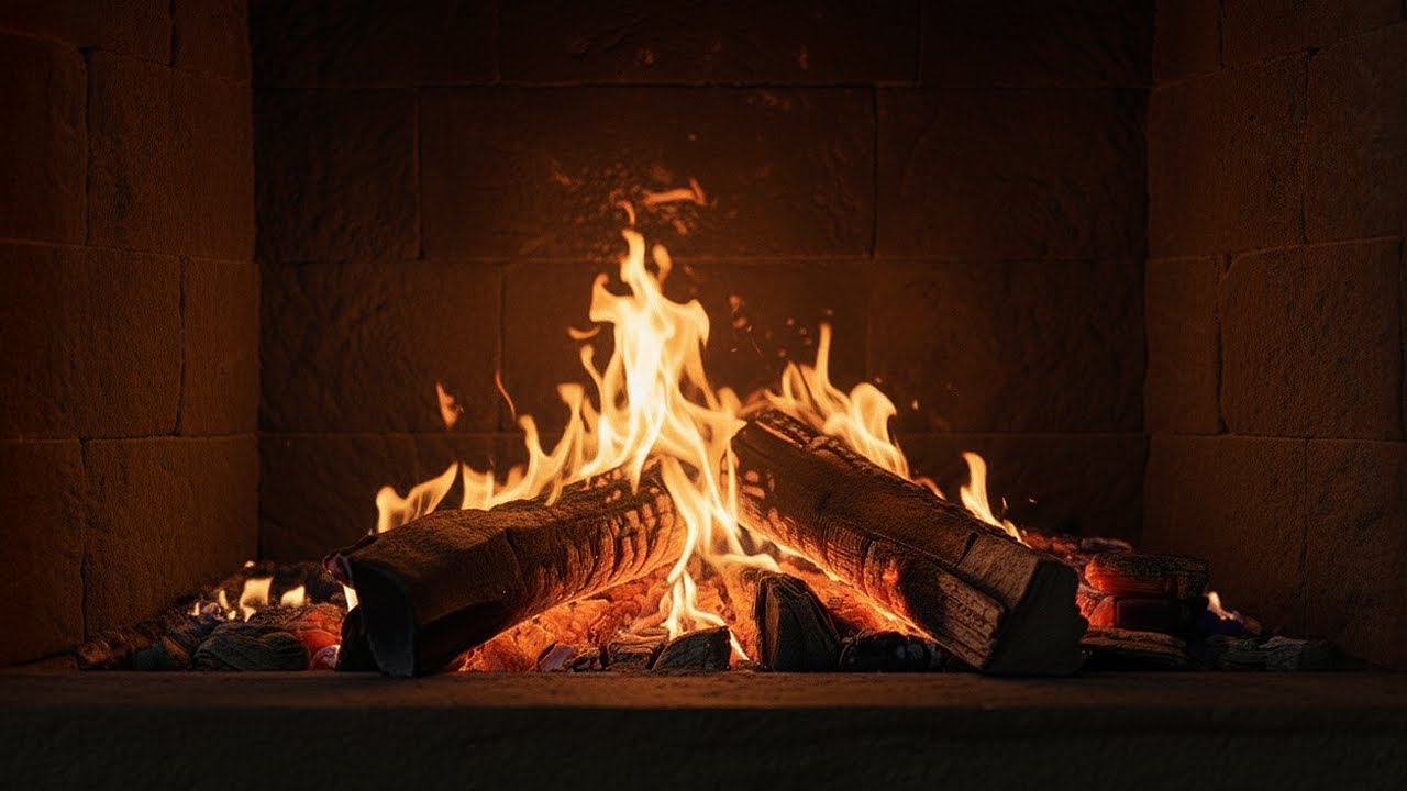Polished Concrete Hearth Fireplace | Close-Up Fireplace Detail