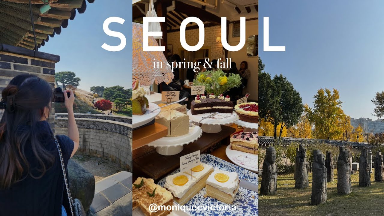 spring & fall in Seoul 🌸🍂 day trip to suwon, michelin eats, blue and orange skies