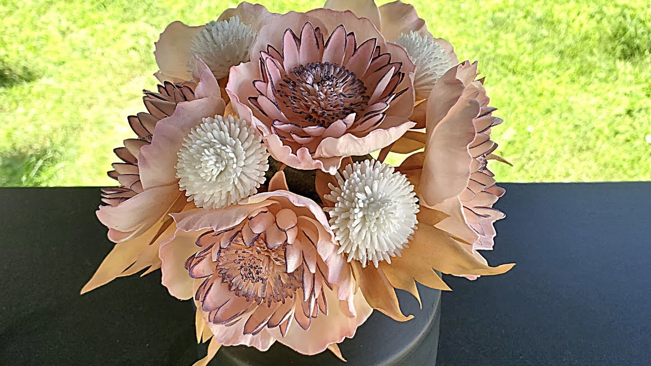 MIRA COMO HICE ESTAS LUJOSAS FLORES DE FOAMIRAN PASO A PASO