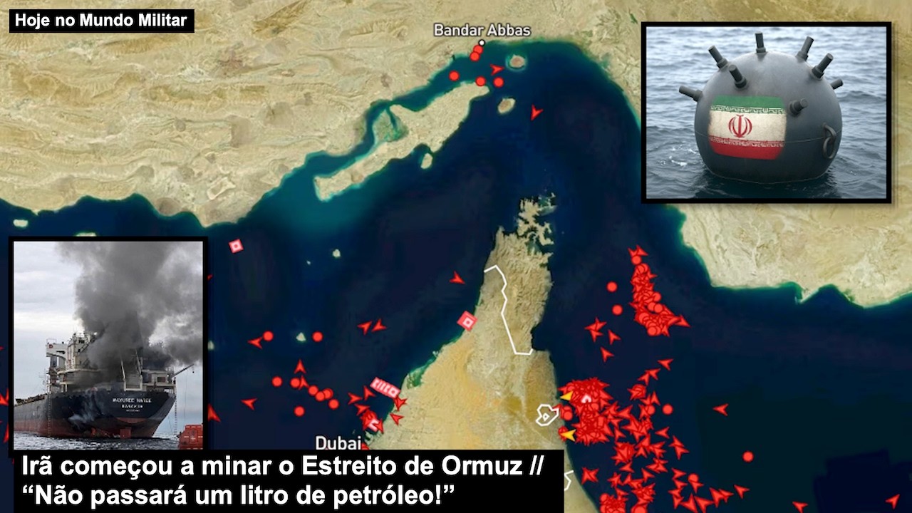 Irã começou a minar o Estreito de Ormuz “Não passará um litro de petróleo!”
