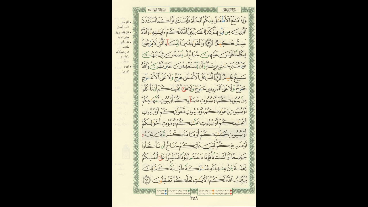 الورد اليومى سورة النور من الاية 59 الى الاية 61 بصوت القارئ الشيخ ماهر المعيقلى #ماهر_المعيقلي