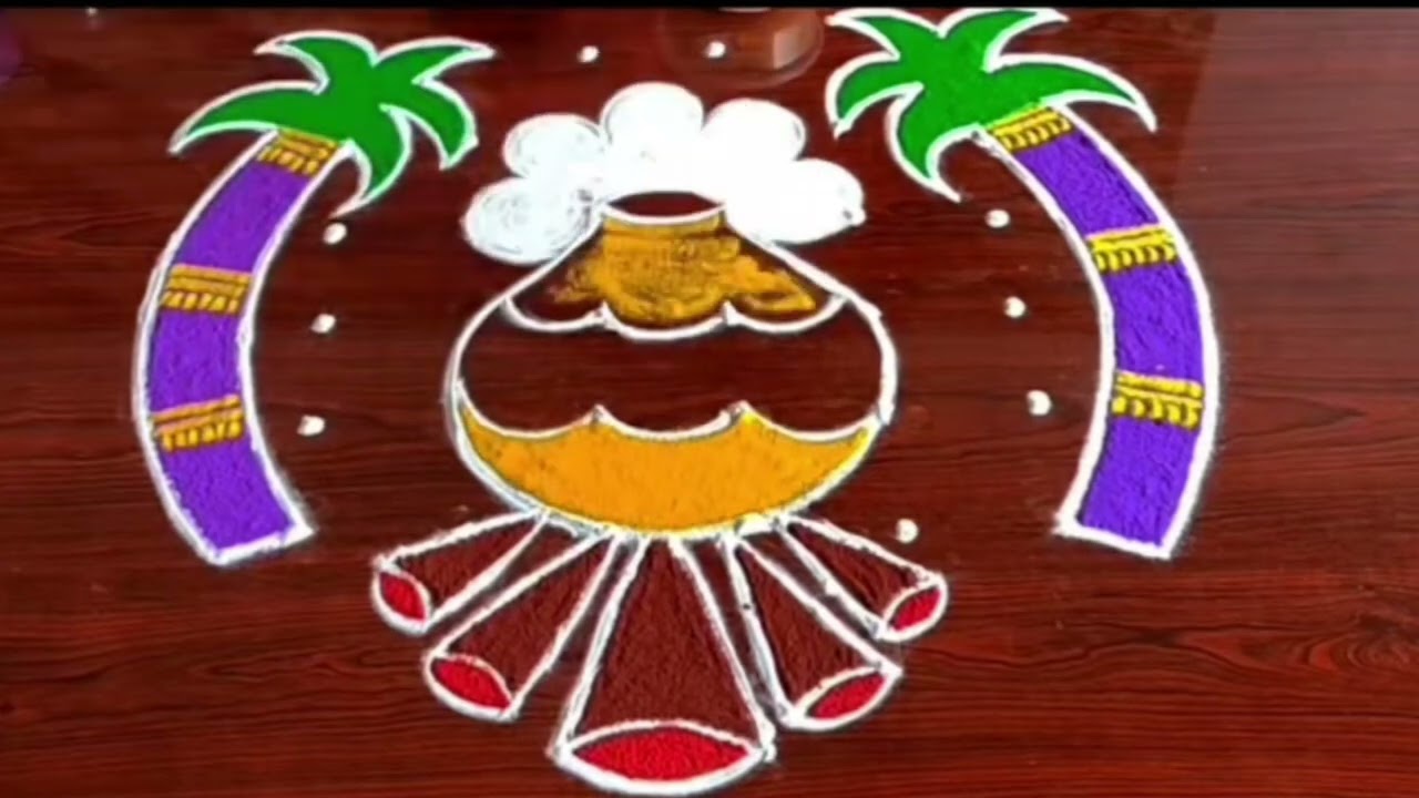 Simple and creative 6*6 muggulu rangoli #sankranthimuggulu #trendingrangoli #rangoli #muggulu#kolam