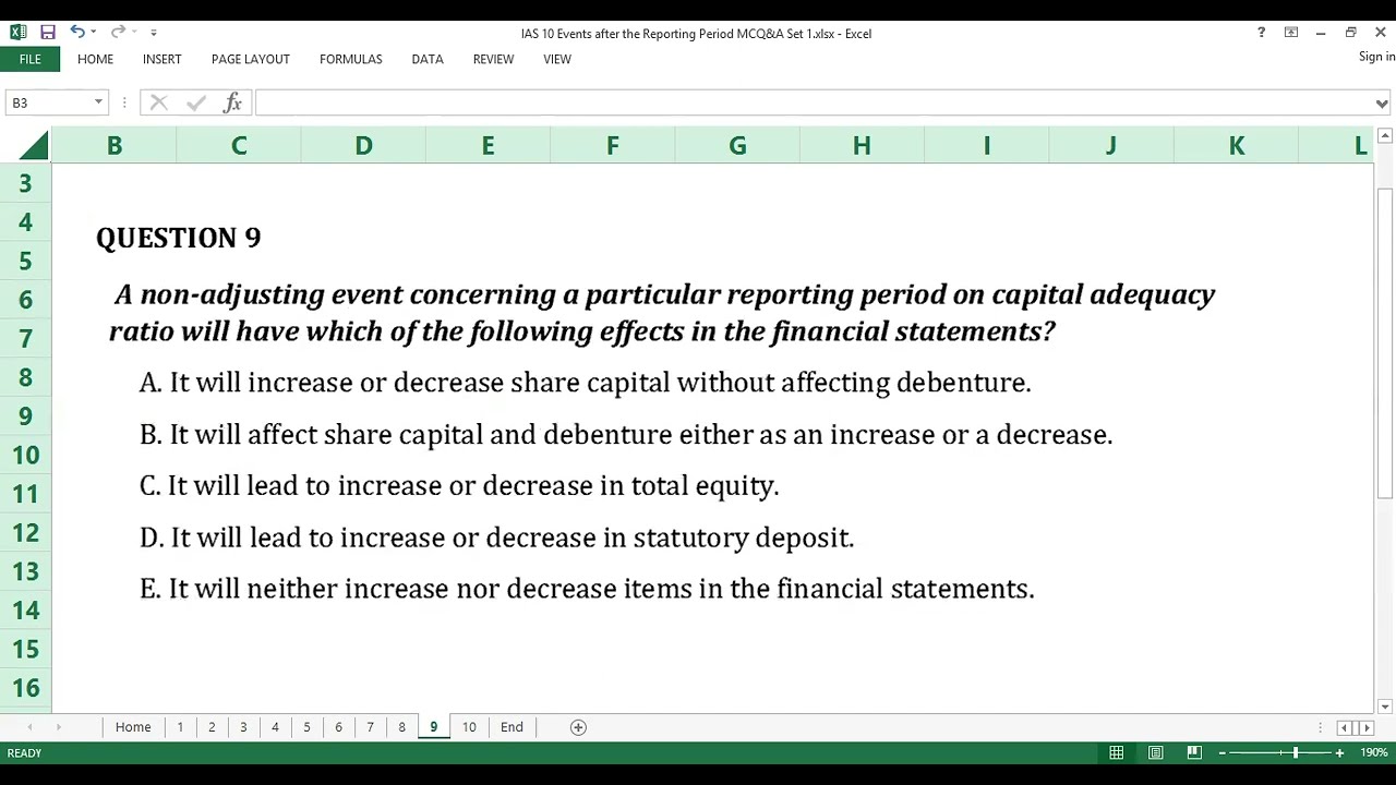 IAS 10 Events after the Reporting Period Questions and Answers