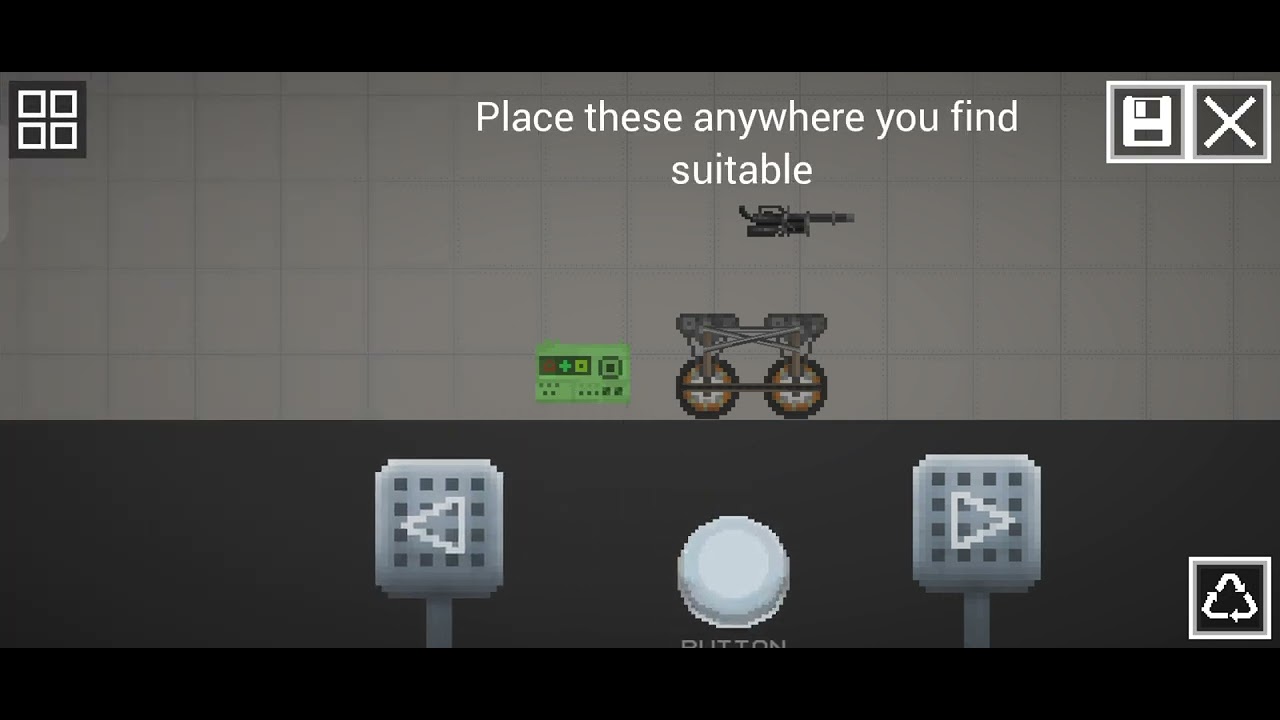 Simple controllable gun with new UI controller. Melon sandbox new update.