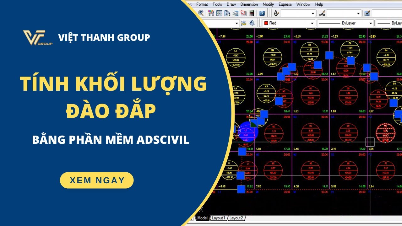 HƯỚNG DẪN SỬ DỤNG PHẦN MỀM ADSCIVIL - TÍNH KHỐI LƯỢNG ĐÀO ĐẮP
