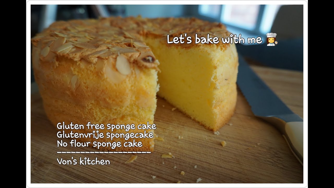Gluten free sponge cake || Glutenvrije spongecake || No flour spongecake || VK59