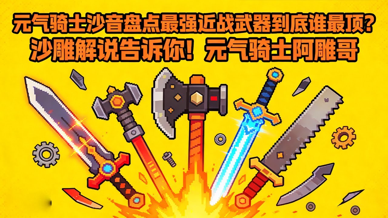 【元气骑士沙音】盘点最强近战武器🔥到底谁最顶？沙雕解说告诉你！【元气骑士阿雕哥】# 游戏 #元