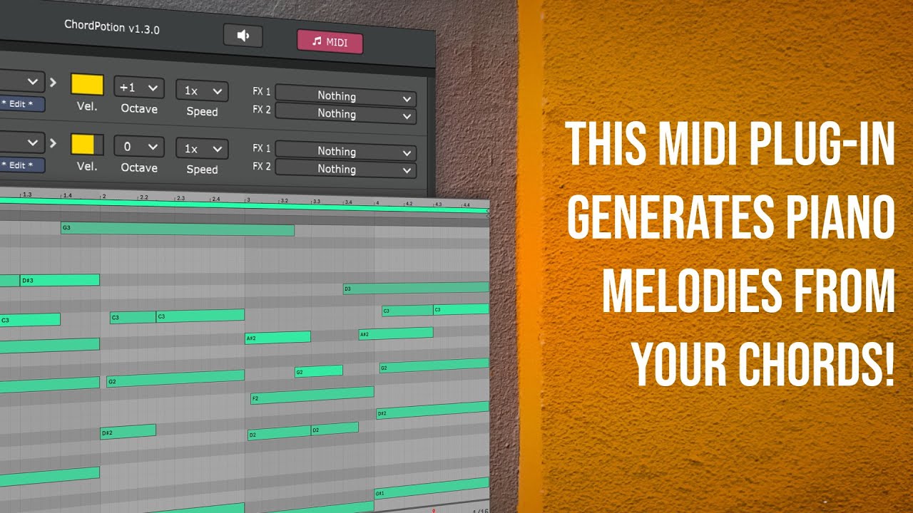 This VST plug-in generates realistic piano melodies from your chords
