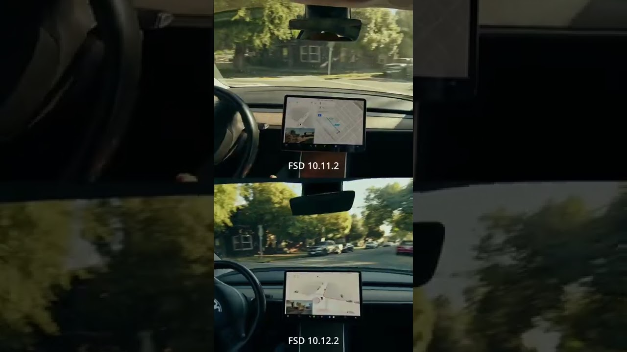 Tesla FSD 10.12.2 vs FSD 10.11.2 (comparison)