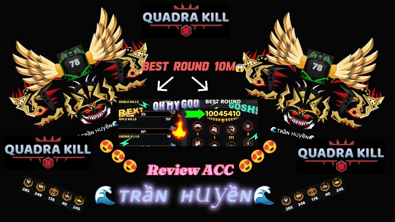 EvoWars.io| Review Acc Trần Huyền với cánh tuần 10m! | Review Account Tran Huyen with a 10m wing!