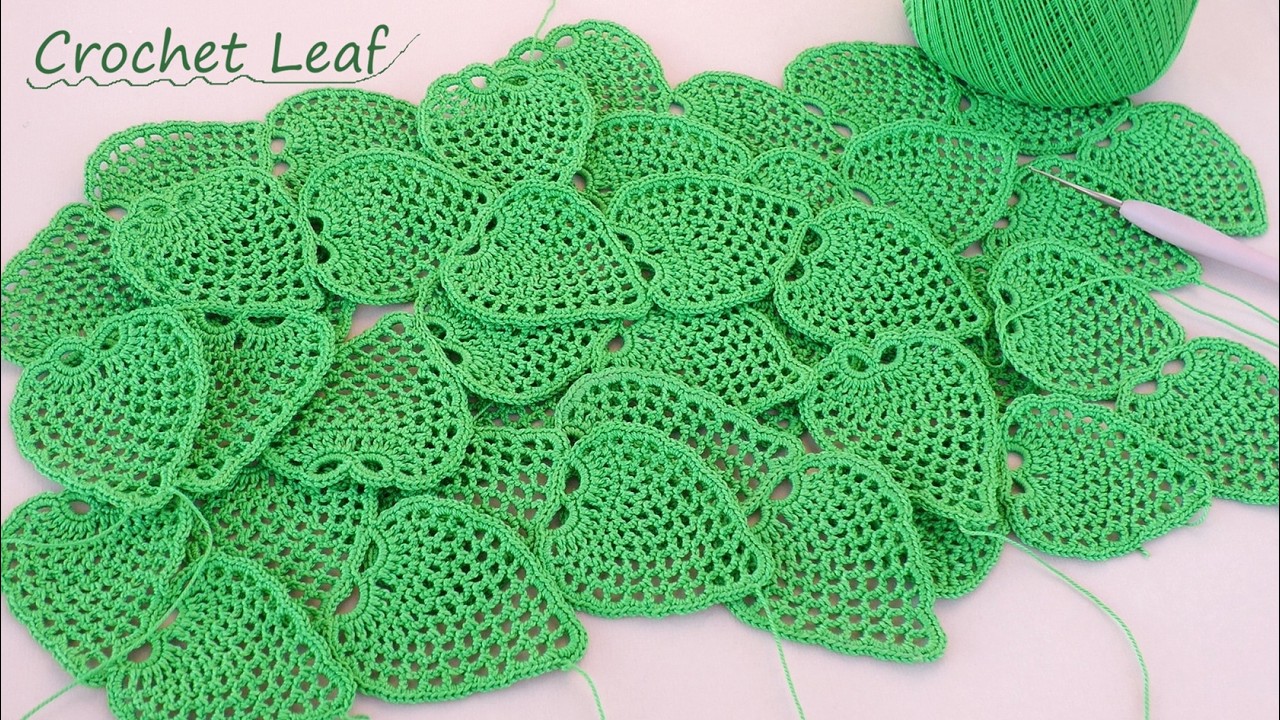 Самый лёгкий листик крючком🌿ВЯЗАНИЕ для начинающих🌿Crochet This Leaf in 10 Minutes🌿Beginner Friendly
