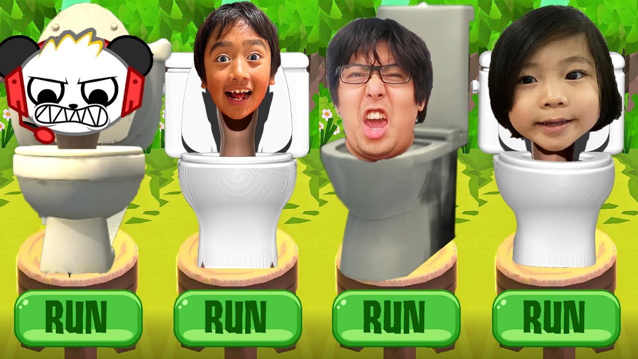 Tag with Ryan vs Skibidi Dob Toilets - Combo Crew and Ryan's World New Toilet Costumes All Episodes