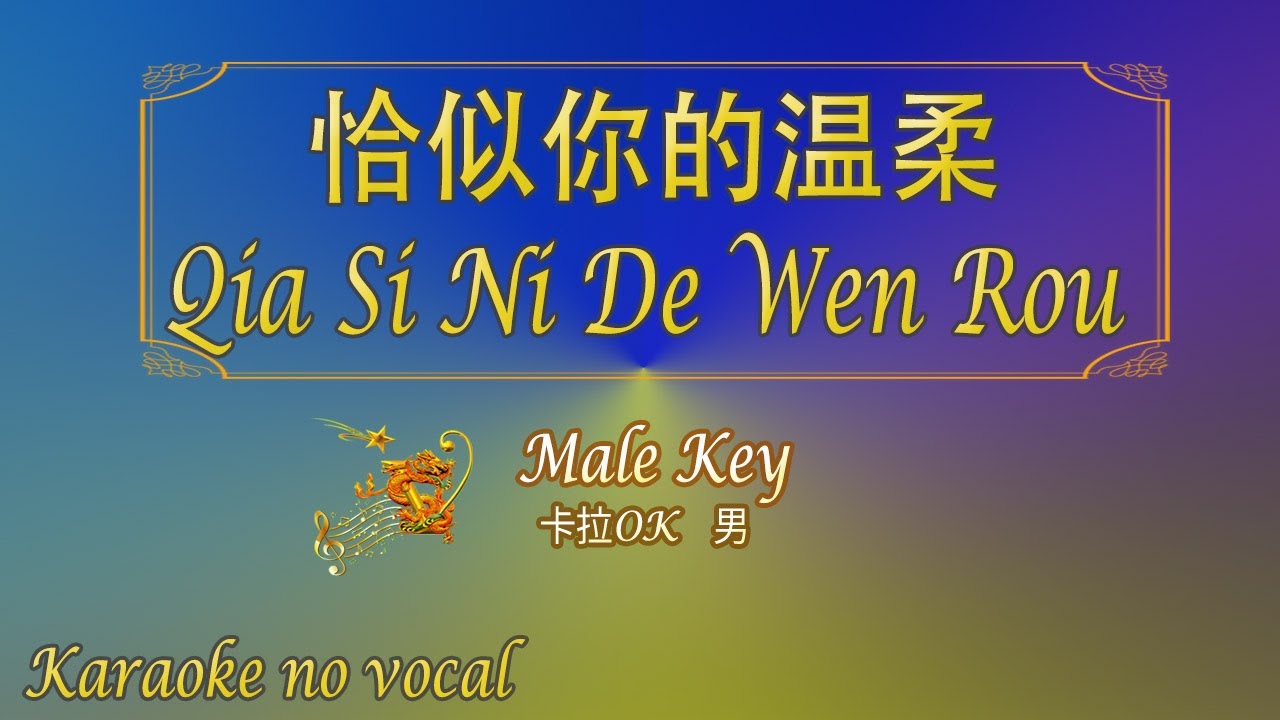恰似你的温柔 【卡拉OK (男)】《KTV KARAOKE》 - Qia Si Ni De Wen Rou  (Male)