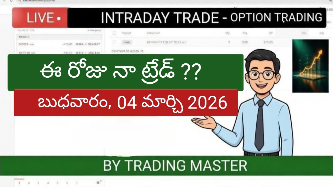 Live Bank Nifty option Trading 📈 l Intraday Trading by The Master in Telugu