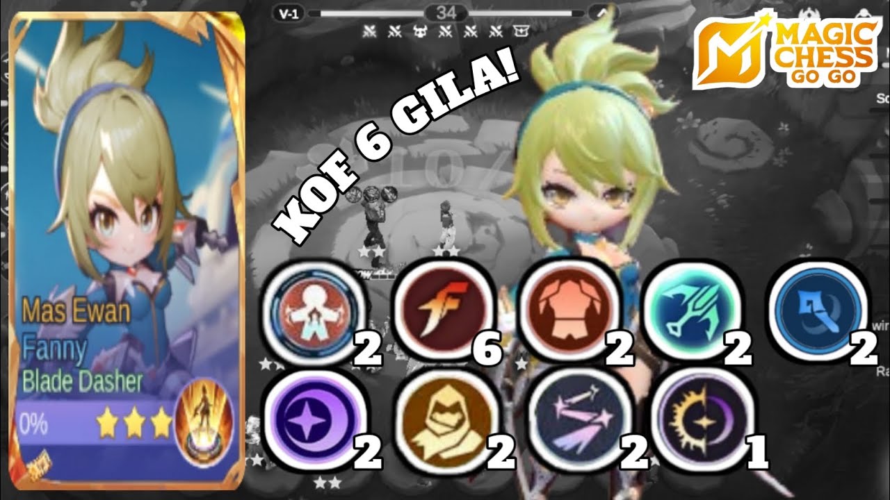 FANNY KOF 6 GILA! 🔥 MUSUH AUTO RONTOK | Magic Chess Go Go META