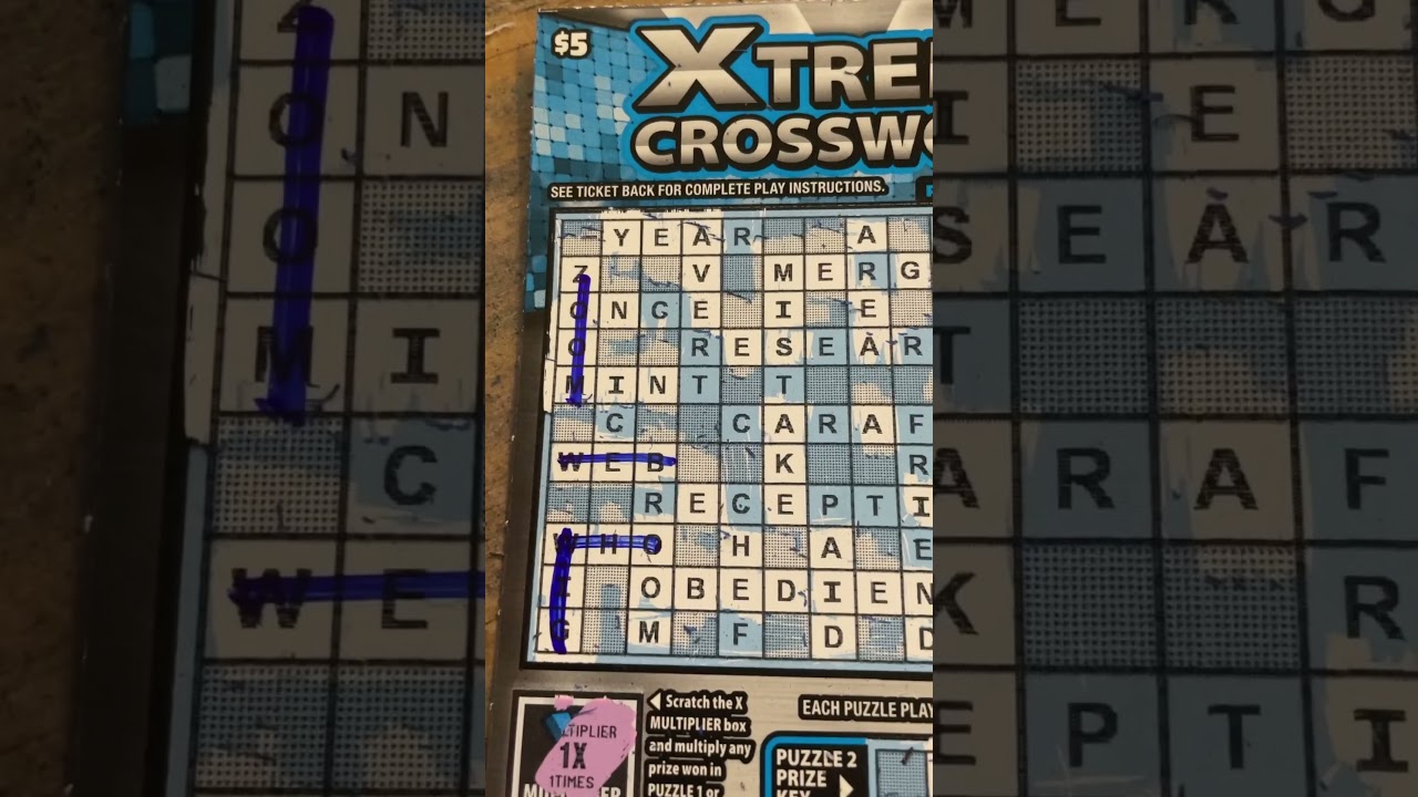 $5 Extreme Crossword Florida Lottery Scratch Off #shorts #cashword #crossword #lottery #win