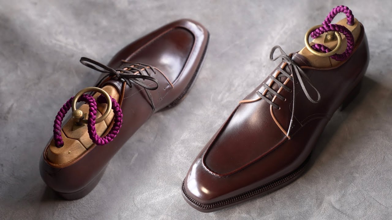 【靴職人】Uチップダービーが完成したので磨きながら解説｜ビスポーク靴｜bespoke shoes making