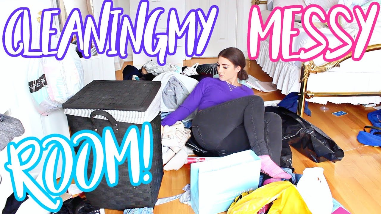 DEEP CLEANING MY MESSY ROOM !!