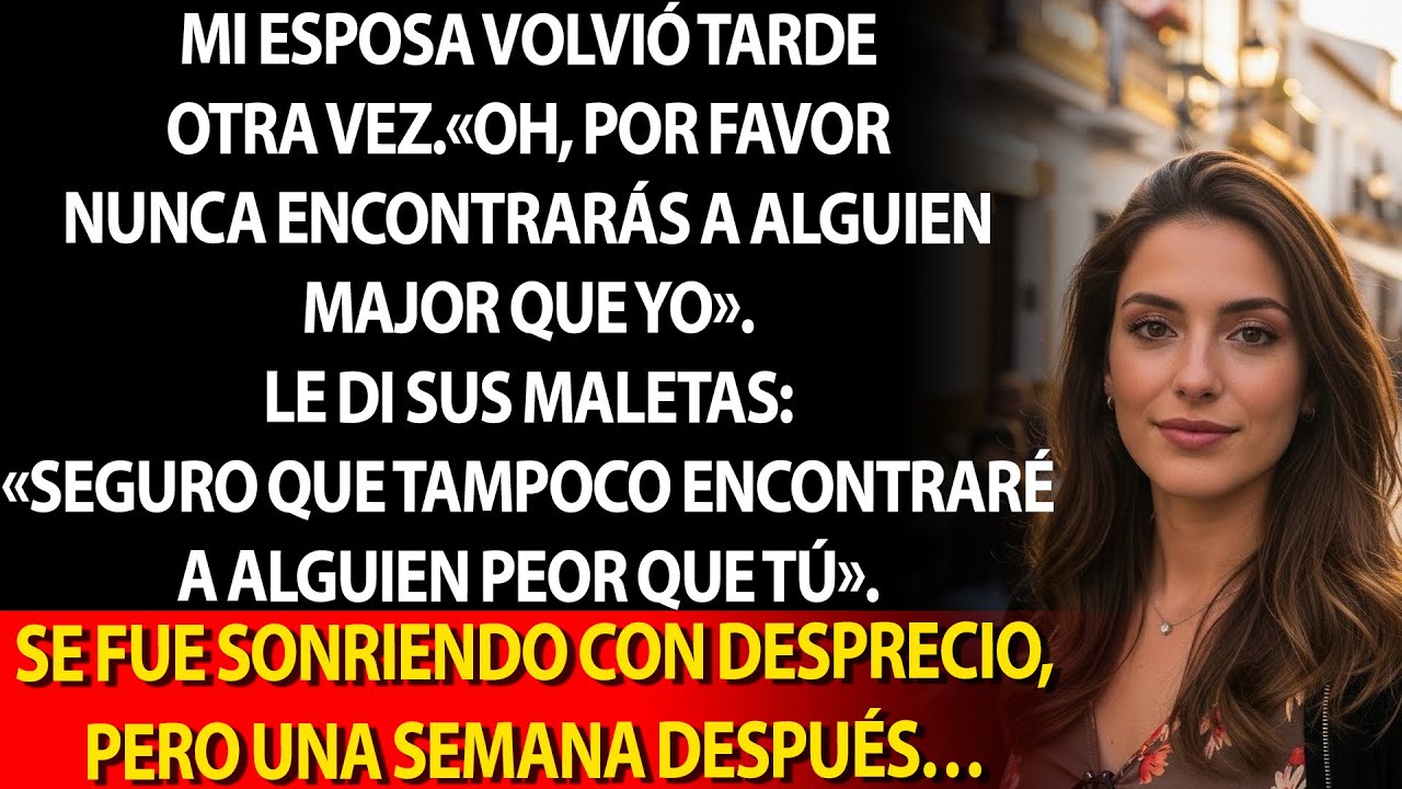 😒 Volvió tarde, se burló: “No hallarás a nadie mejor”.🙂 Yo le di el adiós.⚡