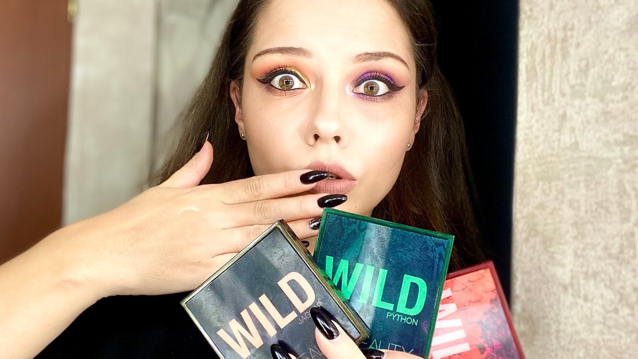 Полный обзор палеток от Huda Beauty Wild//Jaguar//chameleon//python//макияжи