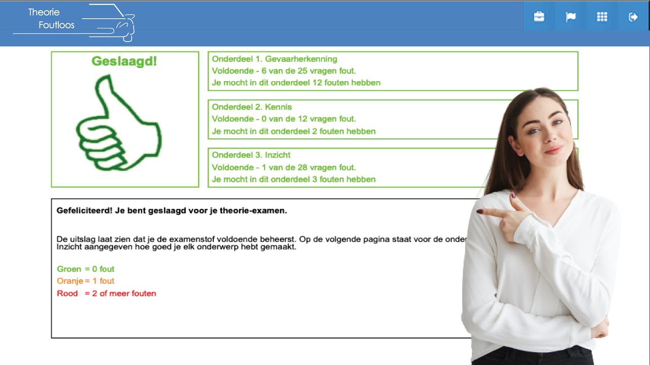 Compleet auto theorie examen oktober 2022