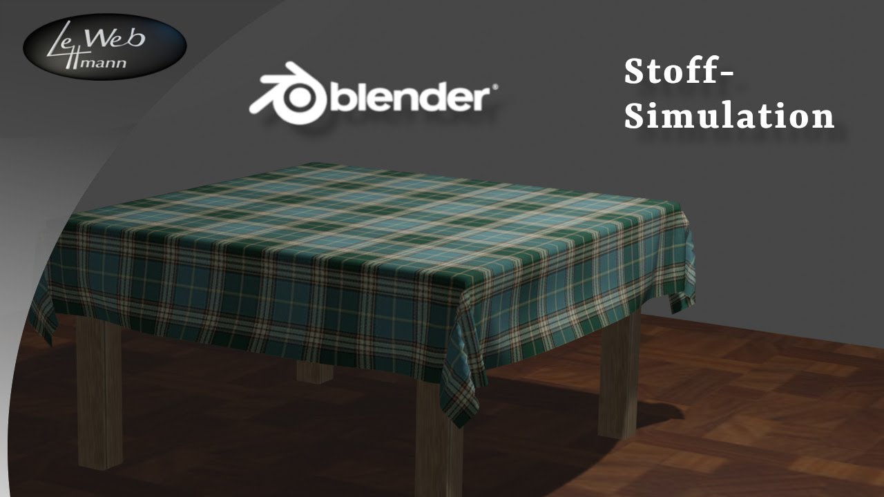Stoff Simulation Tischdecke - Blender Tutorial 19