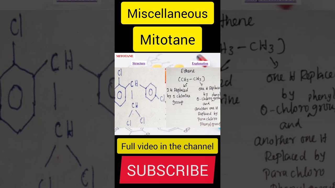 Mitotane Structure tamil explanation || Medicinal Chemistry - 2 Tamil || B.Pharm ||
