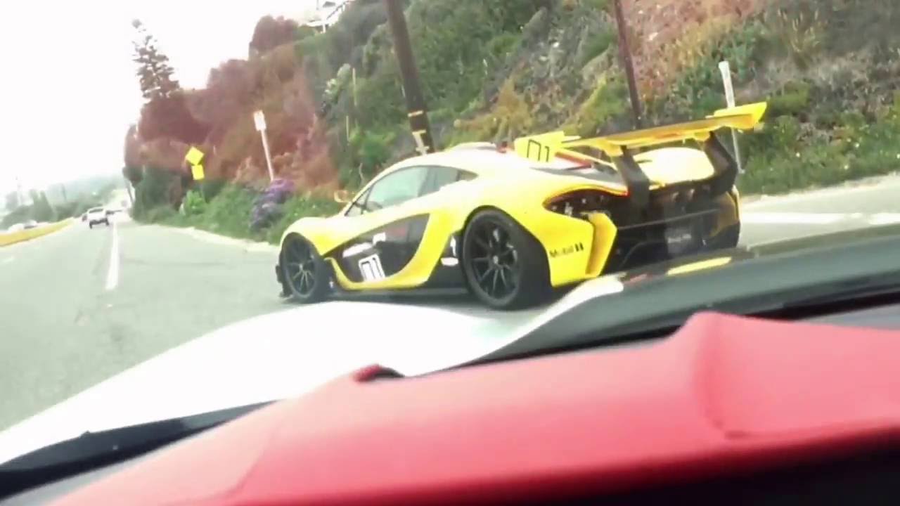 Chasing the first U.S spec Street legal P1 GTR in a Corvette C7 Z06!!!