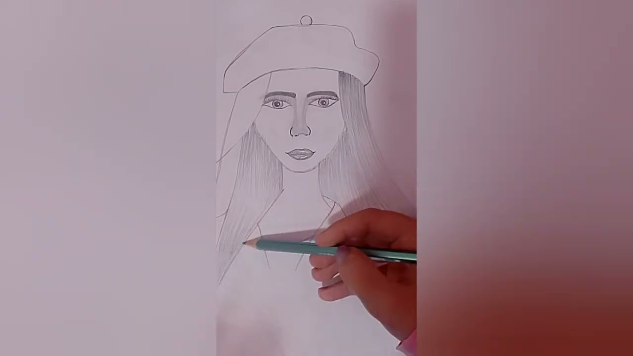 How to draw a face of girl 