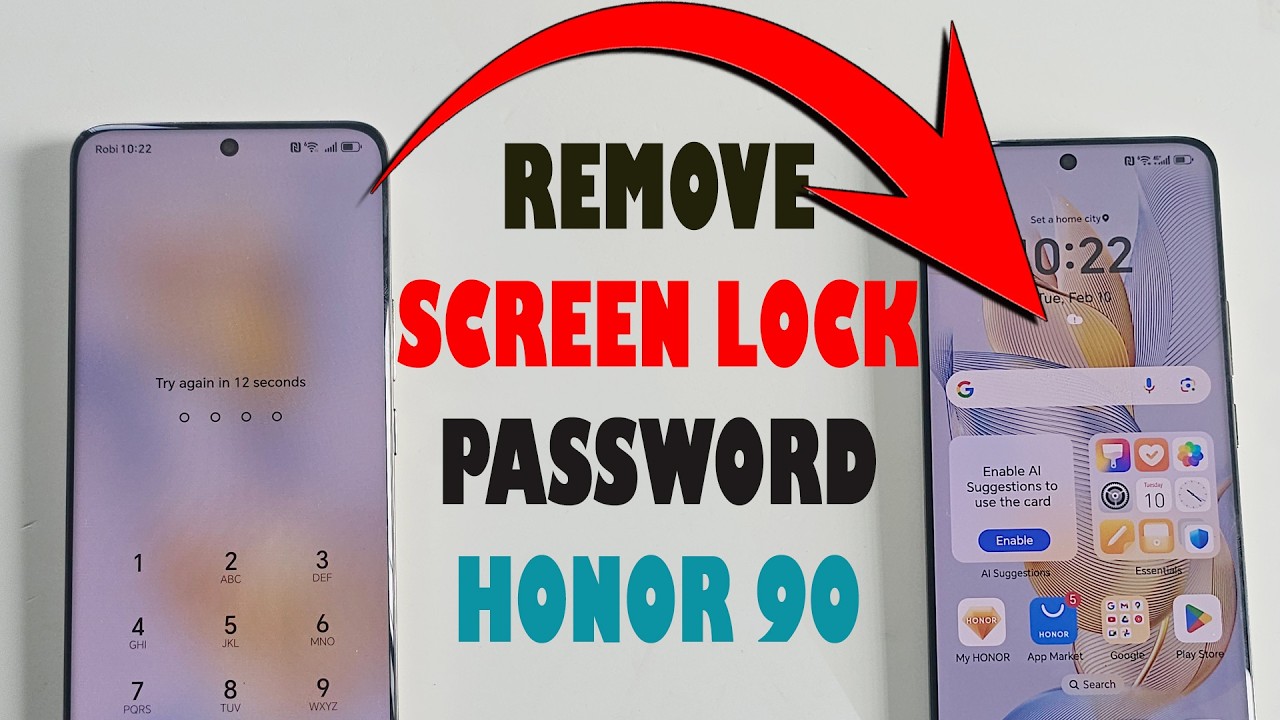How to unlock my phone if I forgot my password on Honor 90